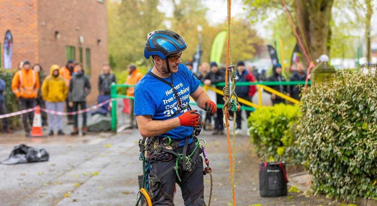 Richard at climbing competition